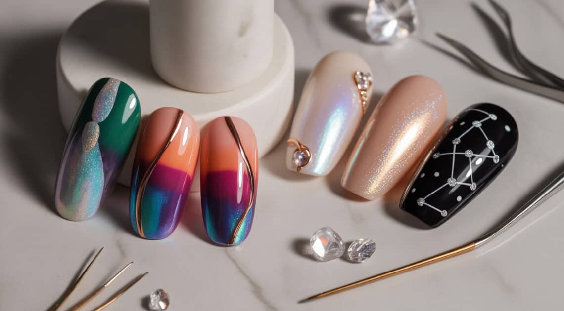 Nagelstickers Trends 2026: Minimal, French, Glitter & Nail Art Designs